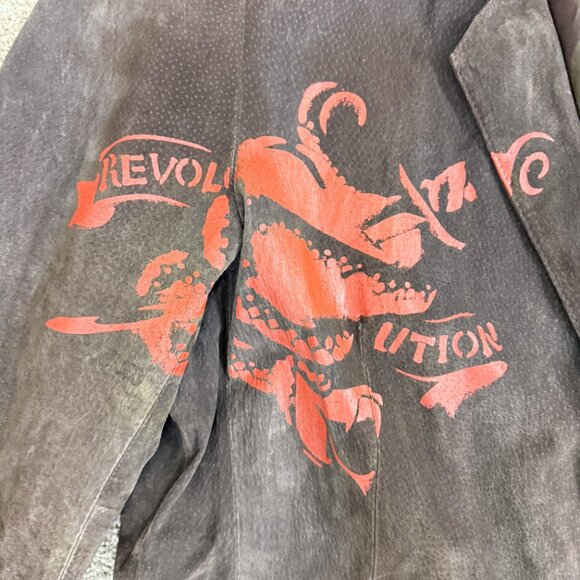 Wilsons Leather M. Julian Brown Suede Military Inspired Jacket Sz XXL Button Up - Picture 5 of 8